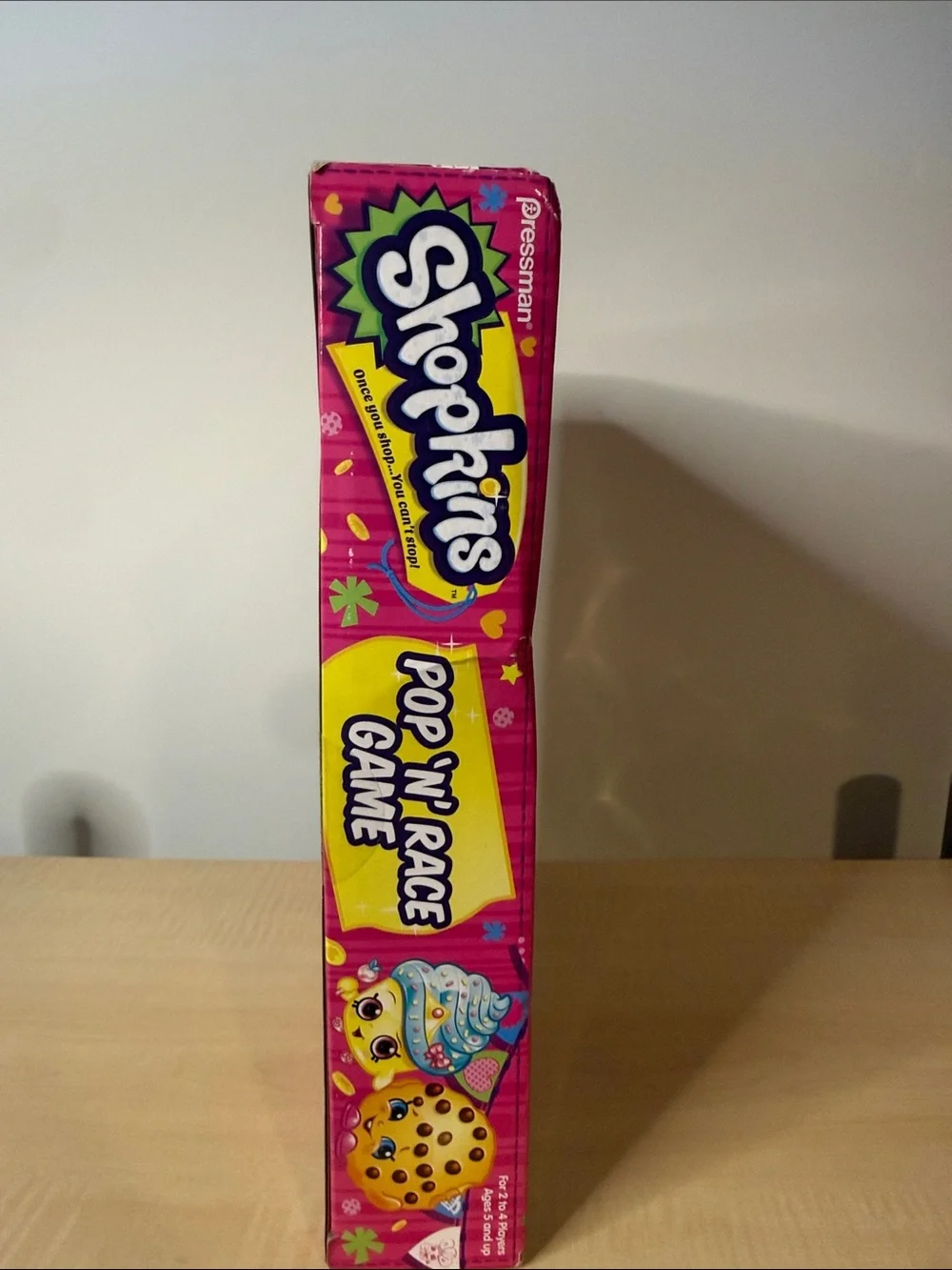 Shopkins Pop 'N' Race Game - Pink and Yellow